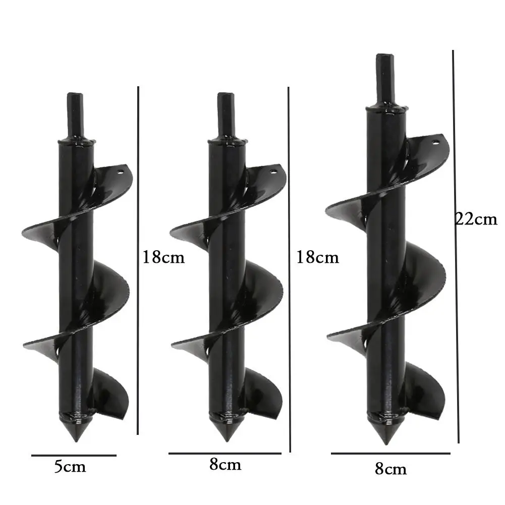 5/8x18 см 8x22 см дырокопатель садовый Бур сверло травяная заглушка Цветочная лампа быстрое сеялка сверло земляные шнеки для сверла