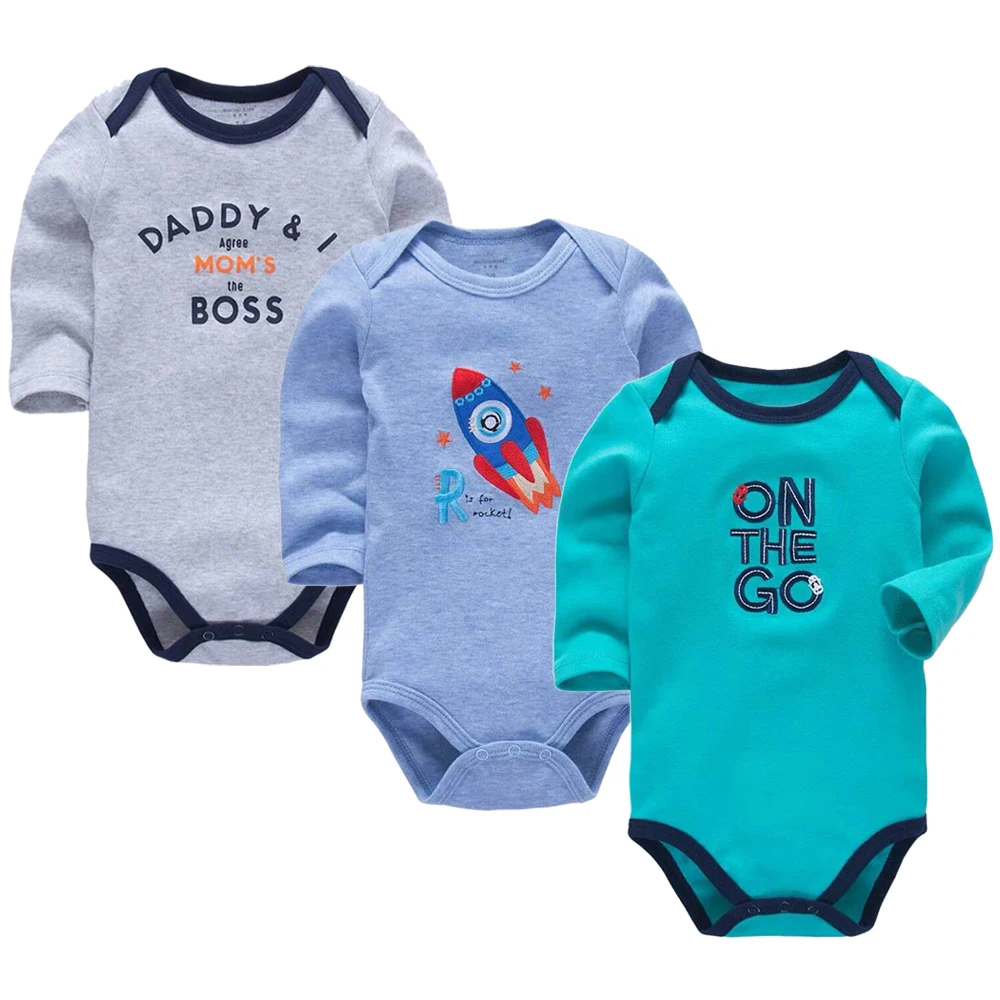 3 Pack Baby Boys Bodysuit Newborn Babies Girls Body 3 6 9 12 18 24