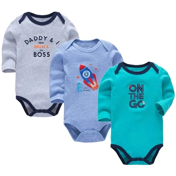 

Newborn Baby Bodysuit Boys Girls Clothing Long Sleeve 3 6 9 12 18 24 Months 100% Cotton Toddler Infant Child Kids Clothes 3 Pcs