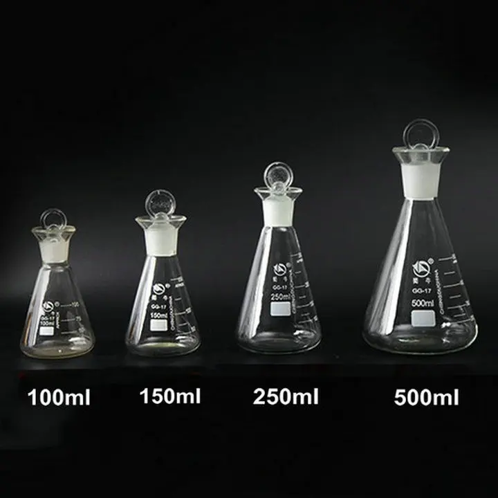 4pcs/set/lot 100ml, 150ml, 250ml, 500ml each one pc Glass fixed iodine