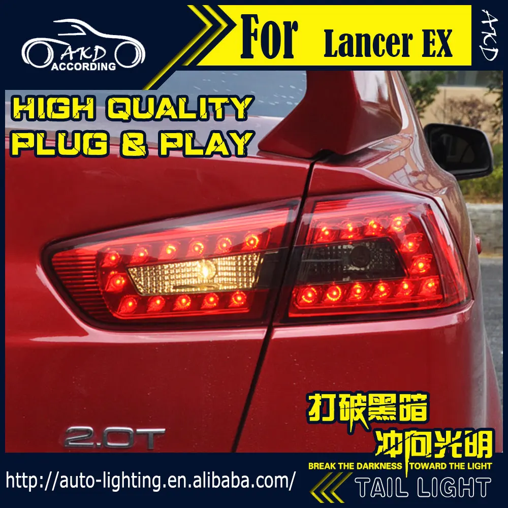 

AKD tuning cars Tail lights For Mitsubishi Lancer 2009-2015 Taillights LED DRL Running lights Fog lights angel eyes Rear parking
