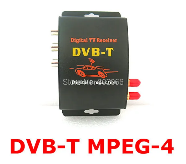

2 Tuners External Mobile car DVB-T MPEG-4 Auto DVBT MPEG4 Digital TV Receiver Box With Remote Control For Car DVD GPS Player