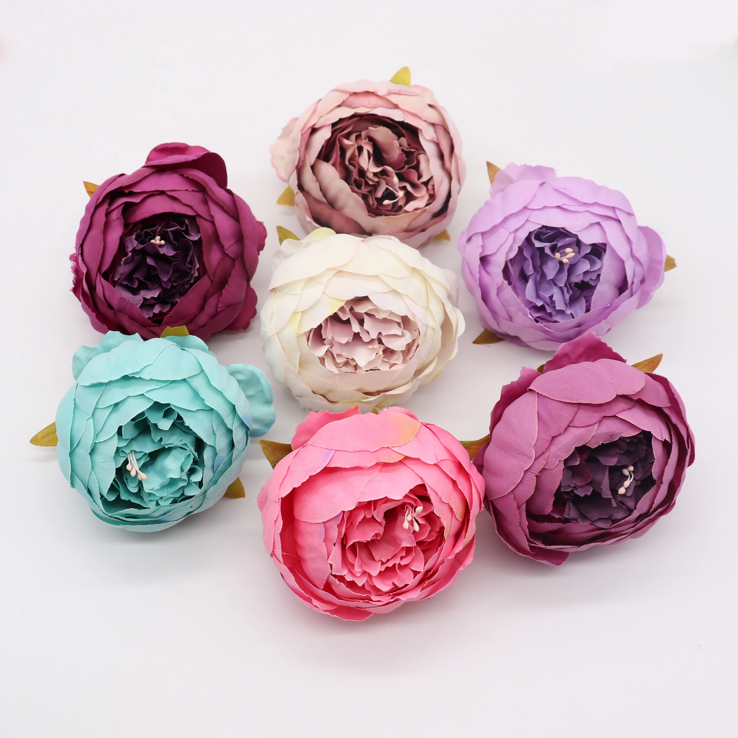 5pcs/lot 10cm High Quality Peony Flower Head Silk Artificial Flower
