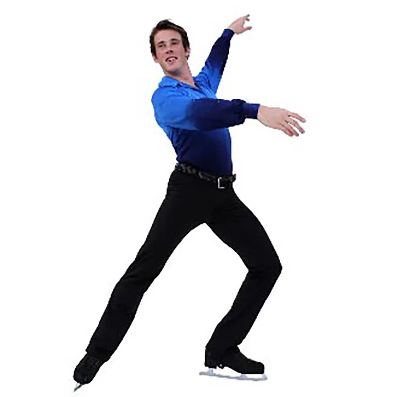 

Nasinaya Boys Man Figure Skating Performance Clothing Customized Competition Ice Skating Leotard Kids Black Blue Gradient