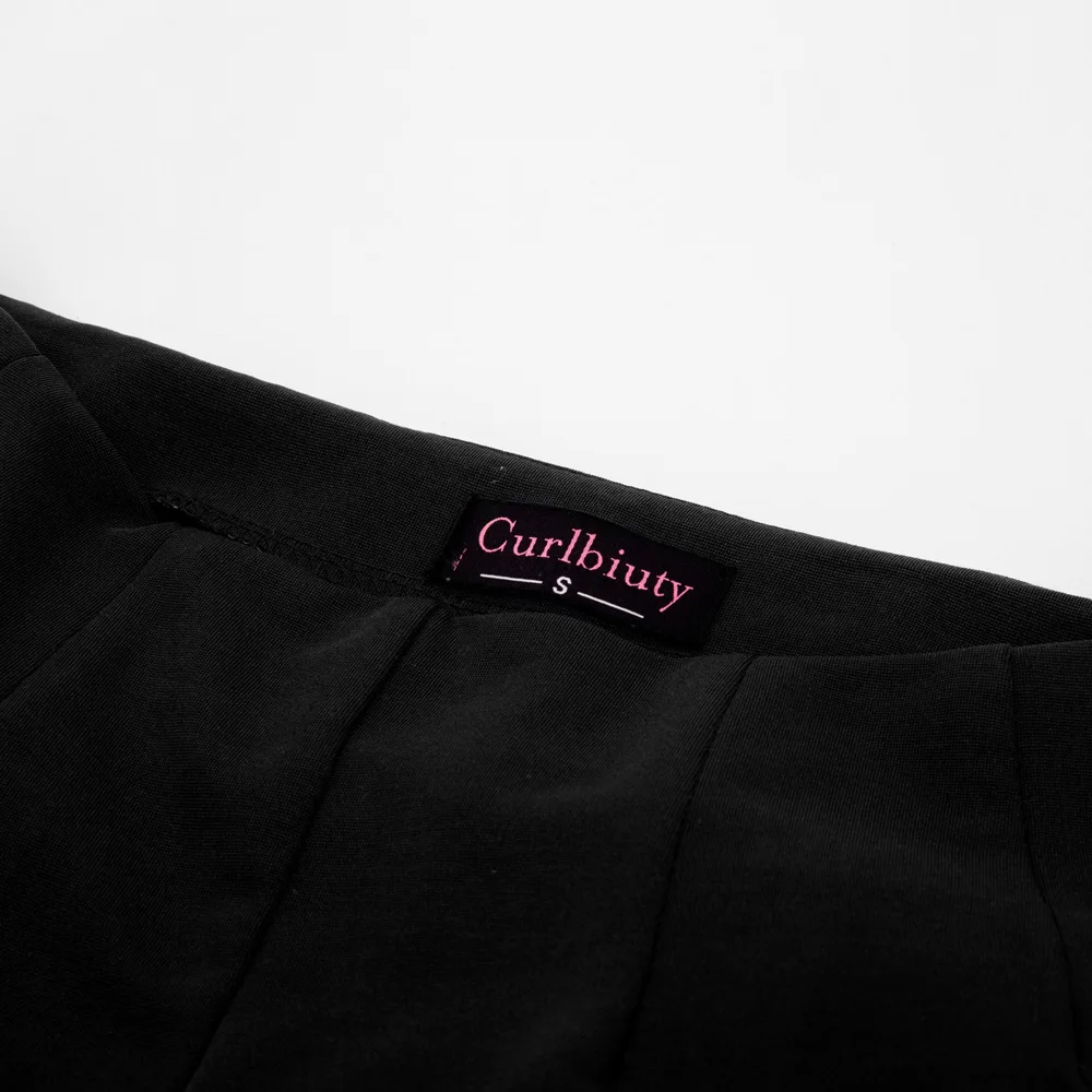 Черные женские повседневные брюки с высокой талией, широкие брюки с пуговицами, простые прямые элегантные ретро классические офисные деловые брюки