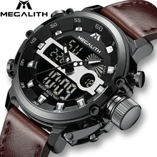 ^^Best Offers MEGALITH Fashion Men's Sport Quartz Watch Men Multifunction Waterproof Luminous Wristwatch Men Dual Dispay Clock Horloges Mannen ^^Best Offers MEGALITH Fashion Men's Sport Quartz Watch Men Multifunction Waterproof Luminous Wristwatch Men Dual Dispay Clock Horloges Mannen