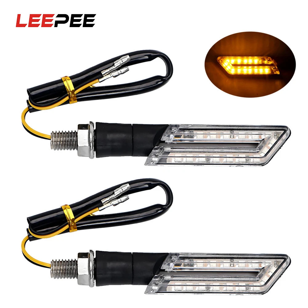 

2PCS LED Motorcycle Turn Signal Lights Amber Lamps Moto Turn Indicators for Honda Suzuki Motorcycle Blinker Scooter Refit