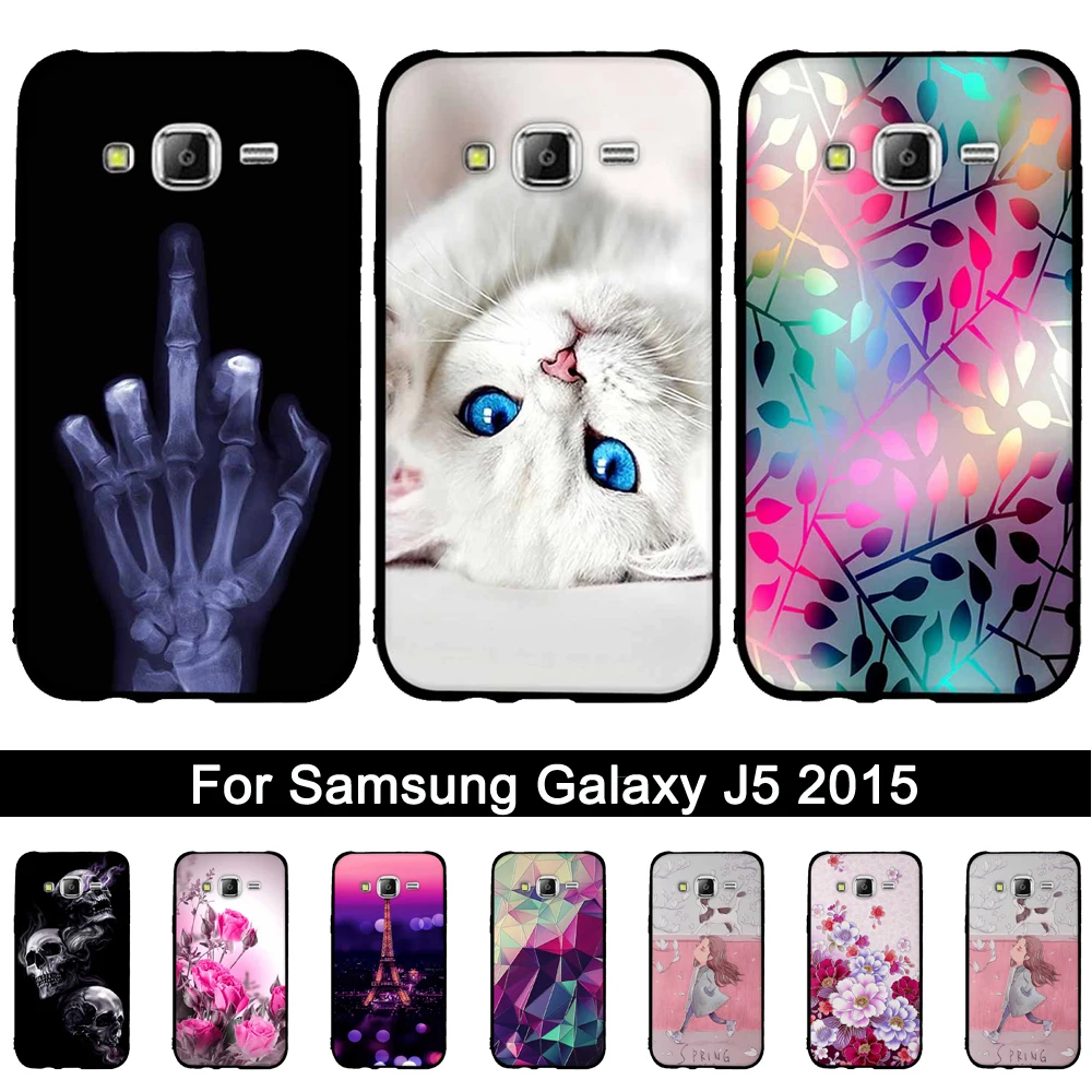 Силиконовый чехол для Samsung Galaxy J5 2015 мягкий из ТПУ J500 J500F J500H чехлы с 3D рельефным