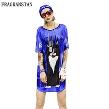 Новые модные женские туфли летняя синяя футболка в полоску с короткими рукавами, с мультяшным изображением, круглый ворот, короткий рукав Футболка Женская Harajuku свободные плюс Размеры Топ Y366