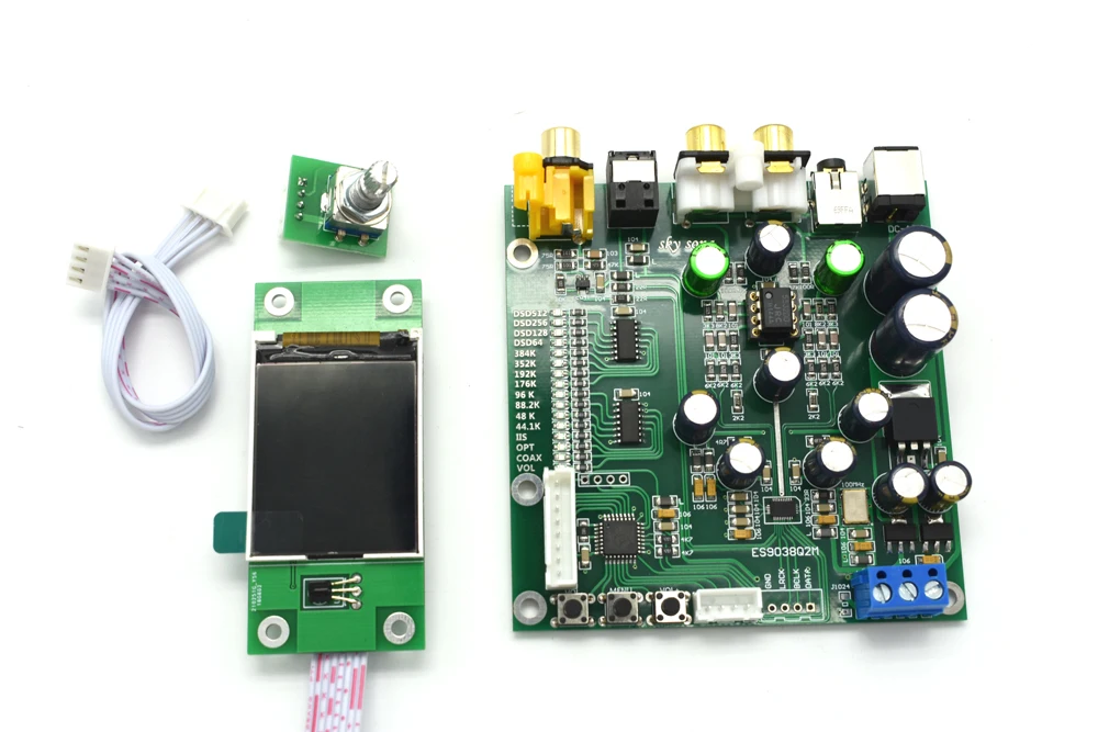 ES9038 Q2M ЦАП форматы pcm и DSD декодер плата поддержка IIS DSD коаксиальный волоконный вход 384 кГц DOP с OLED T0012