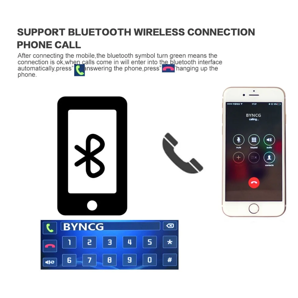 BYNCG 2 Din автомагнитола " HD плеер MP5 сенсорный экран цифровой дисплей Bluetooth Мультимедиа USB 2din Авторадио автомобильный резервный монитор