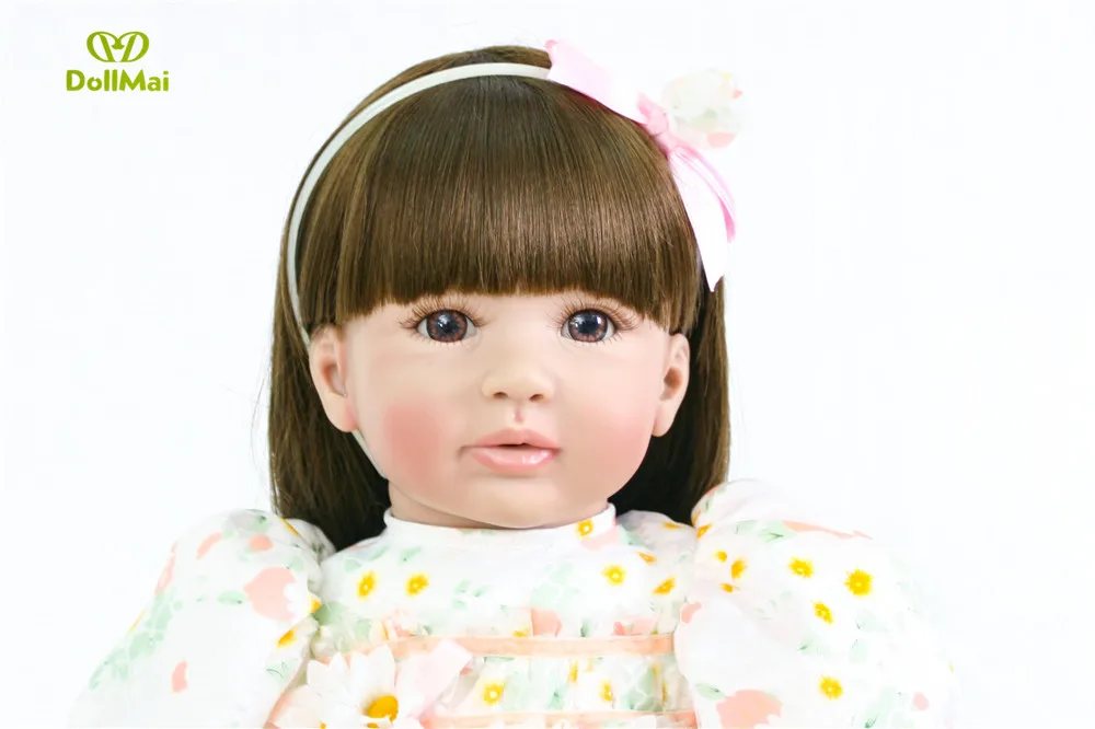 60 см силикона Reborn Baby Doll игрушки 24 дюймов принцесса малыша свежий стиль bonecas menina девочек Brinquedos игровой дом игрушки для распродажа
