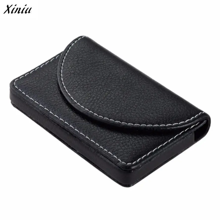 

Xiniu Business Men Credit Card Holder Litchi Package Card Holder Double Open Card Case #2415