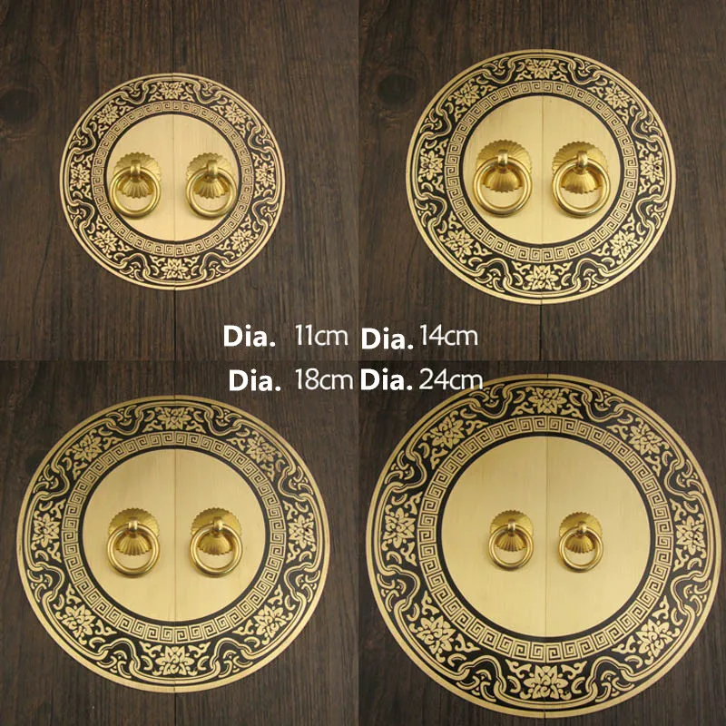 

Vintage Brass Handle European Flower Door Pull Handles Cabinet Dresser Drawer Knobs Handle,Chinese Furniture Hardware Knob,1Set
