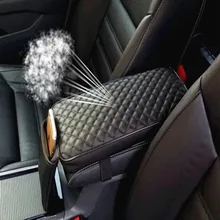 Универсальный автомобильный подлокотник, коробка, чехлы для телефона из искусственной кожи, карман для хранения карт памяти, автомобильная центральная консоль, подушка для рук