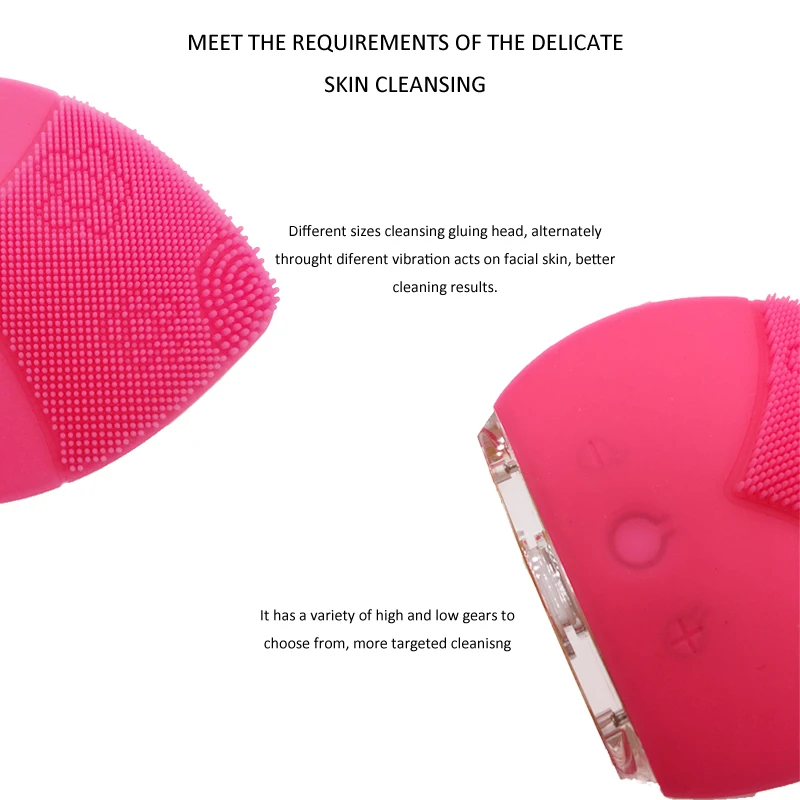 silicone facial clean brush 9