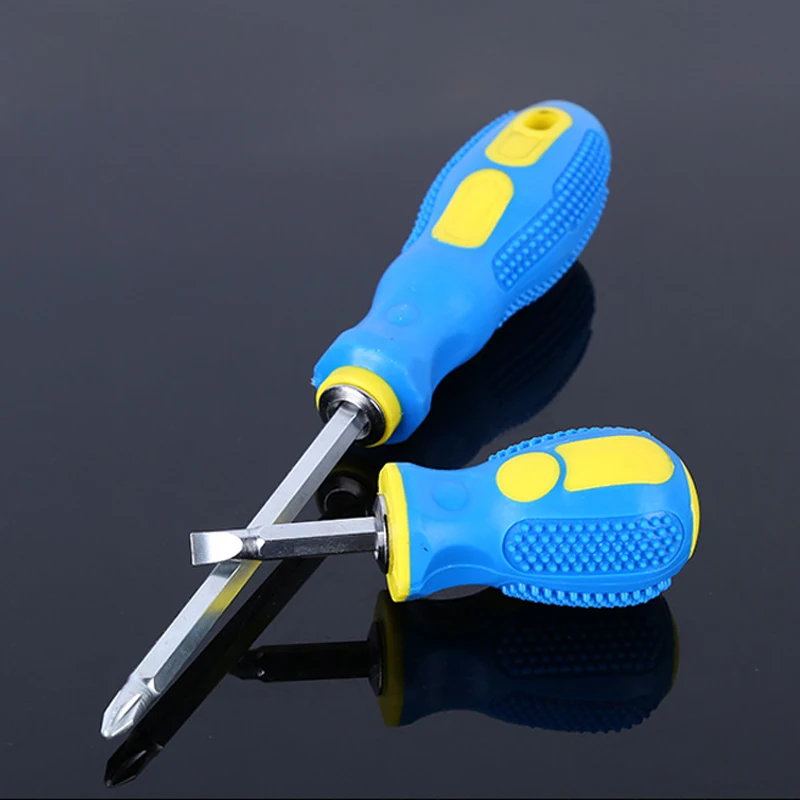 

6.3*38/100mm Dual Purpose Screwdrivers Phillips and Slotted CR-V Mini Magnetic Screw Driver Screw-driving Tools 1pcs