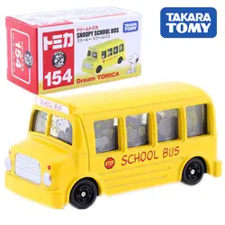 Tomica Dream SNOOPY школьный автобус автомобиль Такара Tomy Авто Моторс автомобиль литая металлическая модель новый подарок детские игрушки