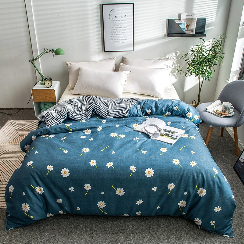 

2019 Pastoral Small Floral Printed Duvet Cover 100% Cotton Quilt Cover 160*210cm,180*220cm,200*230cm,220*240cm Comforter Cover