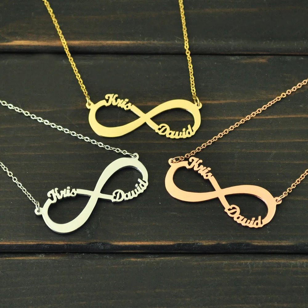 Customized Infinity Name Necklace,Infinity Necklace Names,Nameplate