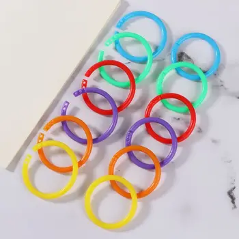 

20x 35mm Creative Plastic Circle Multi-Functional Loose Leaf Ring Binder Hoop For DIY Photo Scrapbook Album Book Office