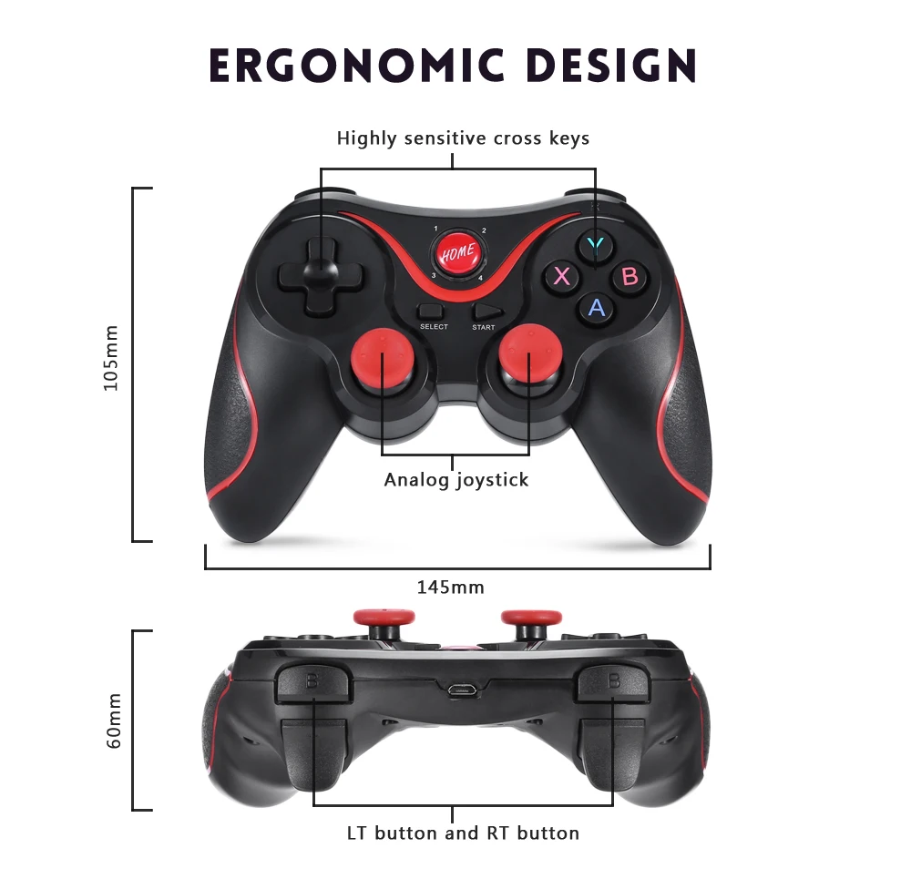 Gen game X3 обновленный t3 геймпад джойстик беспроводной Bluetooth 3 0 Android игровой пульт