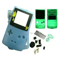 Горячая пластиковый светящийся корпус флуоресцентный чехол для GBCGameboy цвет Светящийся синий цвет чехол крышка w/Pokemonlens