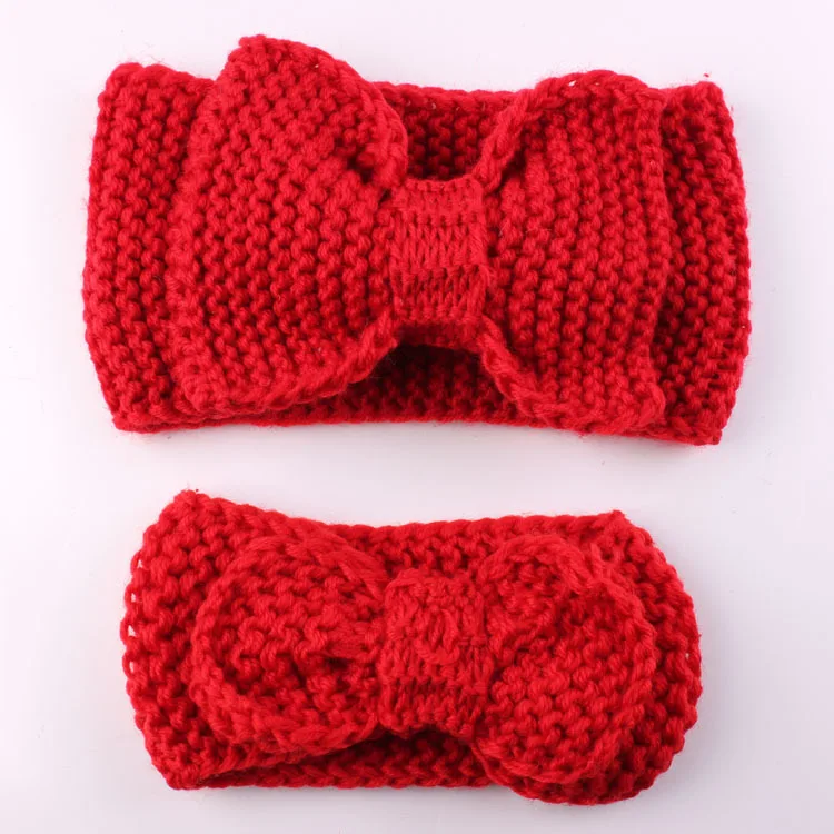 

New Mom and Me crochet winter Headband Set fashion women knit headband infant crochet headband Ear Warmer for Girl 2set