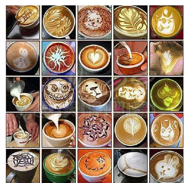 Best Offers 16pcs/Lot Hot Sale New White Nespresso Tea Pot Tea Strainer Cappuccino Latte Art Coffee Stencils Duster Cake Icing Spray K4022 Best Offers 16pcs/Lot Hot Sale New White Nespresso Tea Pot Tea Strainer Cappuccino Latte Art Coffee Stencils Duster Cake Icing Spray K4022