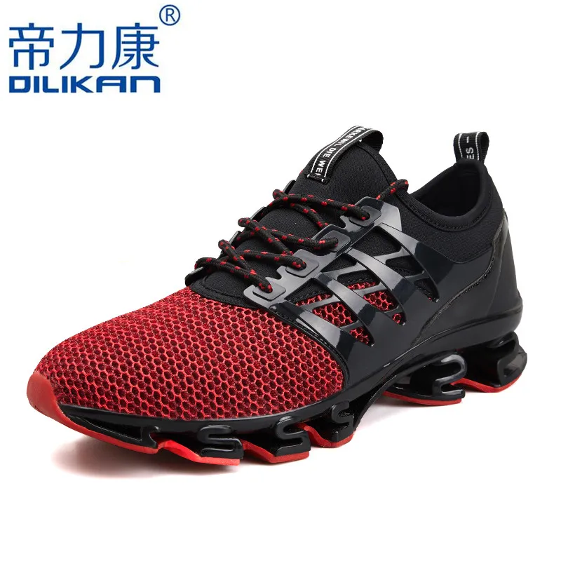 

2018 New Arrival Cross-border Spring Autumn Blade Men's Shoe Air Mesh Lace-up Comfortable Running Male Sneakers Big Size 39-47
