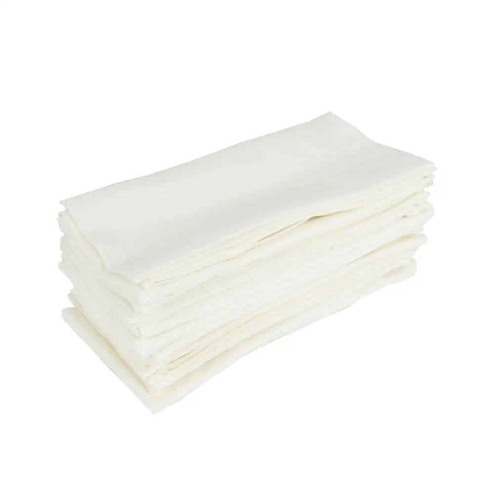 Набор салфеток из хлопчатобумажной ткани 12 46x46 см, обеденные салфетки из хлопка и льна, Столовые Салфетки - Цвет: 12-CJ016-4646Cream