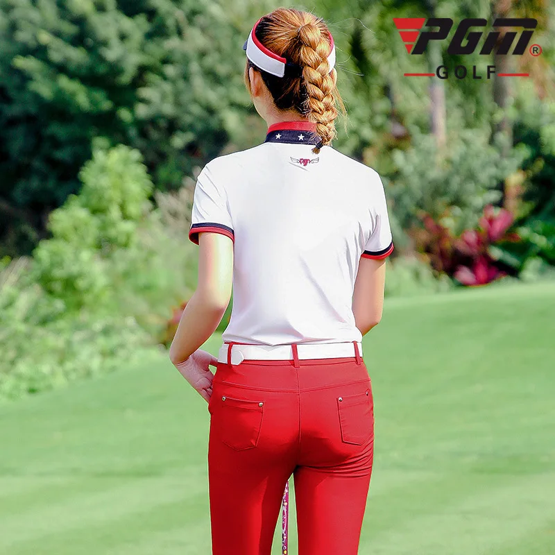 PGM одежда для гольфа Женская одежда для гольфа женский спортивный костюм весна-лето с короткими рукавами