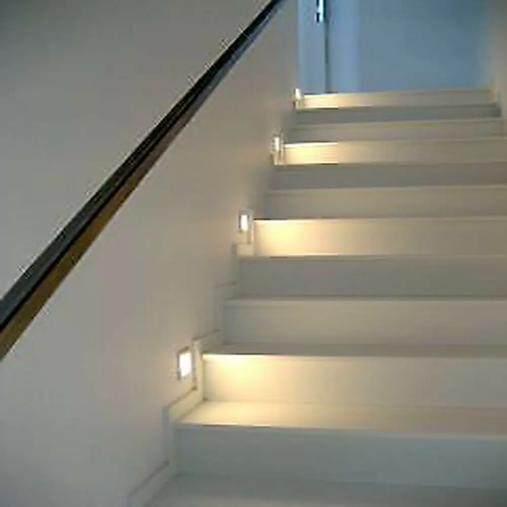 5 упаковок теплый белый 2,5 Вт светодиодный цоколь на стену, встраиваемая лестница, ступенька, коридор, лампа, угловые огни, ночные огни, белая крышка