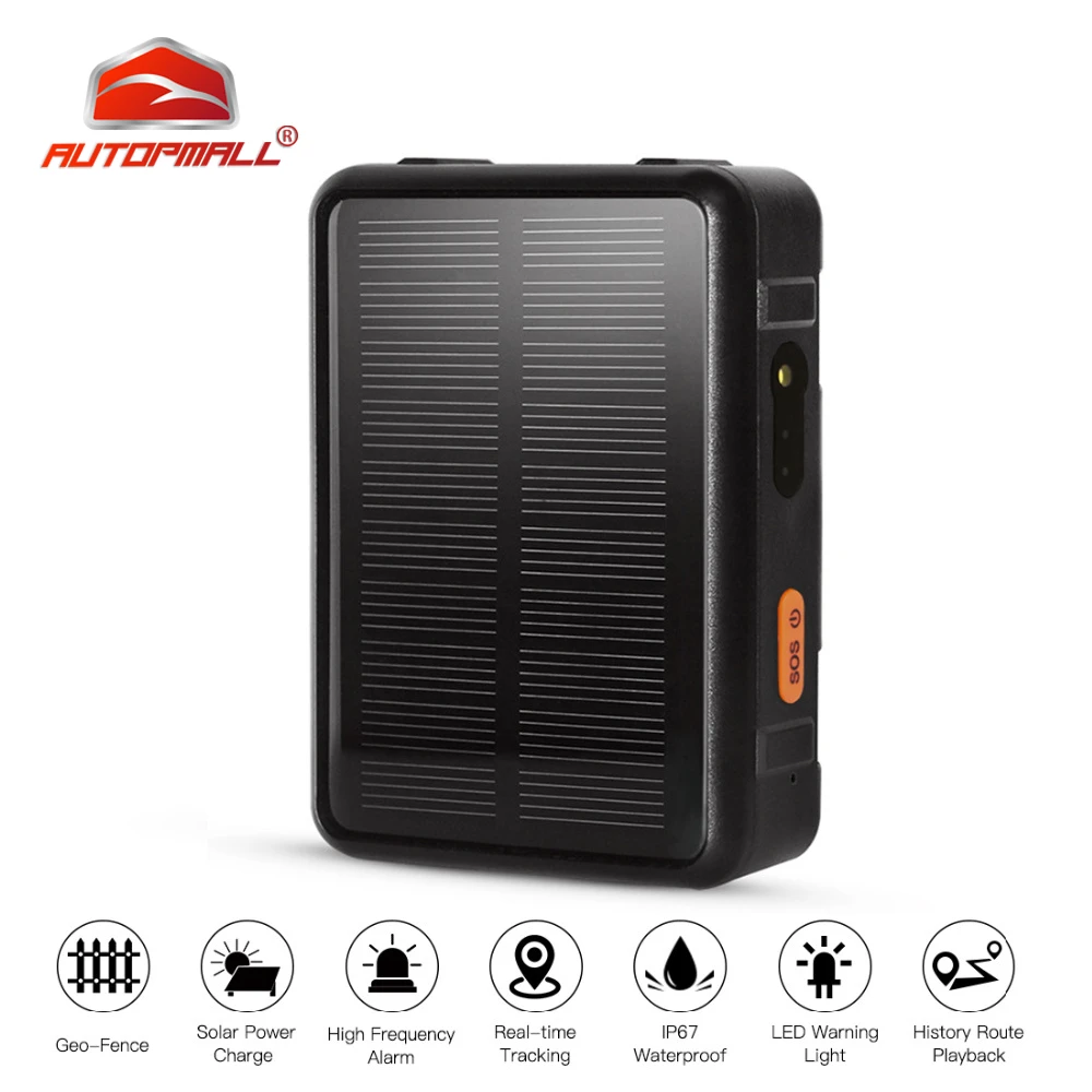 Solar Tracker GPS Tracker Voor Koeien 9000mAh Waterdichte IP67 Magneet GPS  Locator GPS + WiFi + LBS Geofence SOS voice Monitor GRATIS APP|GPS Trackers|  - AliExpress