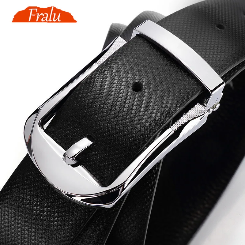 

FRALU designer belts belt men first layer cowhide belt male leather buckle casual business trousers male belt