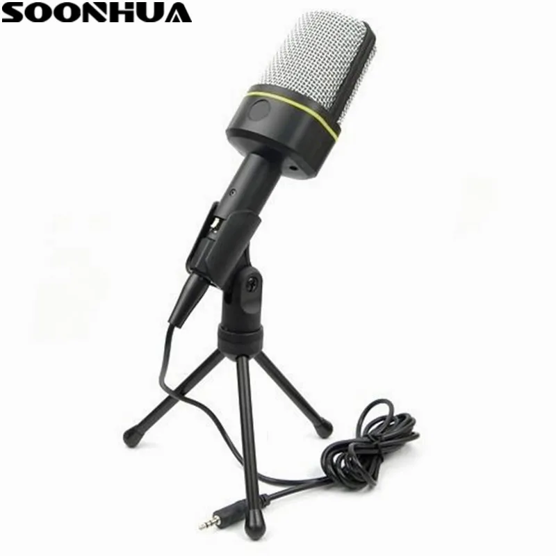 SOONHUA 3.5mm Wired Computer Microphone Condenser Sound Microphone MSN