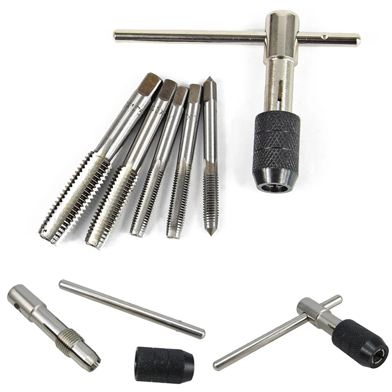 

Thread 6pcs/Set Tap Machining Drilling Multifunction Premium Quality Hard Wearing Tapper Drill Manual Making Steel Tool Set
