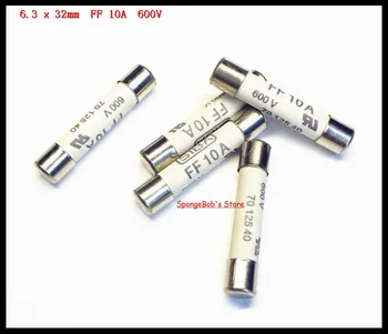 

2pcs/Lot 6.3 x 32mm FF 10A 600V SIBA Ceramics Fuse Miniature Fuse 70 125 40