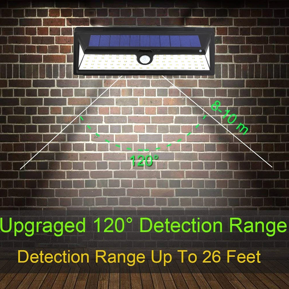 3 режима Водонепроницаемый 118/66/90 светодиодов солнечный светильник на открытом воздухе садовый светильник движения PIR Сенсор аварийной безопасности настенный фонарь на солнечных батареях
