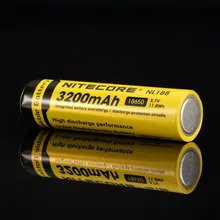 Nitecore NL188 3200mah Flashlight Accessory Li Ion 18650 Rechargeable Battery 3.7V with CE UL ROHS certification beacon 18650 3200mah rechargeable battery black 2 piece pack