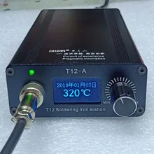 BOZAN T12-A умная паяльная станция без свинца 90 Вт термостатический Регулируемый Электрический паяльник для SMD SMT DIP припоя
