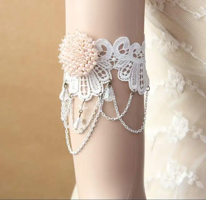 1pcs Women Crystal Chain Flower Lace Arm Band Armband Armlet Bracelet