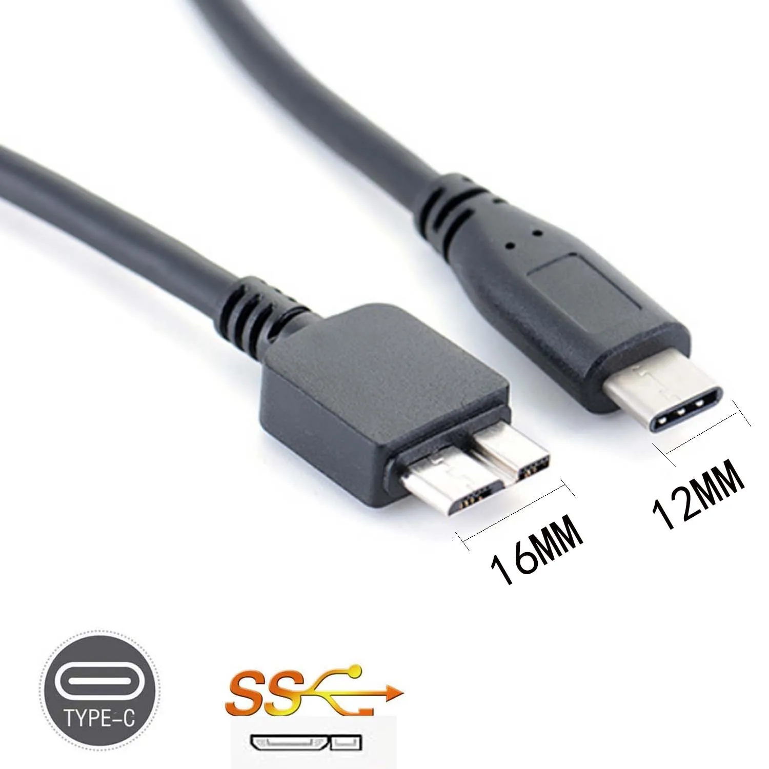نوع C USB-C و المصغّر USB 2.0 إلى USB 3.0 مايكرو B كابلات الموصلات الهاتف إلى قرص صلب خارجي ل المحمولة 2.5 3.5 HDD