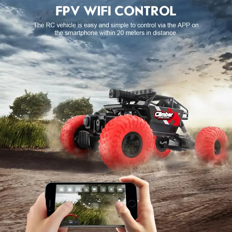 

JJR/C Q45 Remote Control 4WD Off-road Vehicle 2.4G With Aerial WIFI Camera Real-time Image Transmission Dual Mode RC Car