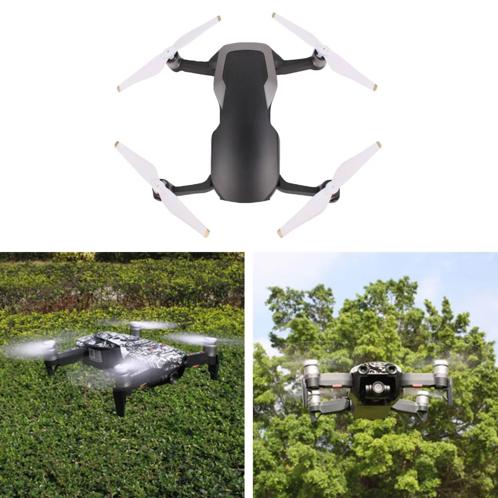 2 Pairs (4pcs) Carbon Fiber Foldable Quick Release Low-Noise Propellers Blade Prop for DJI Mavic Air Drone Accessories SUNNYLIFE