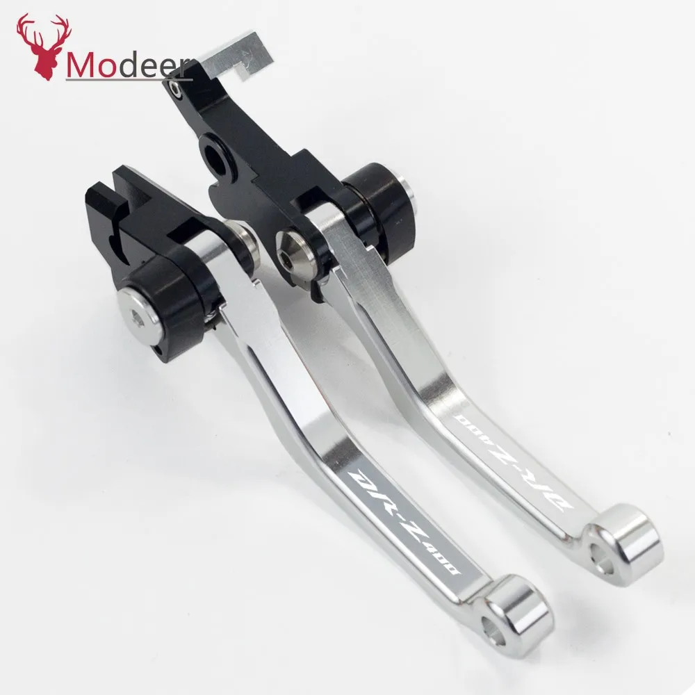 For Suzuki DRZ400 DR-Z DRZ 400 2000-2012 2013 Motorcycle CNC Pivot Brake Clutch Lever Dirt Bike Motocross - Цвет: Серебристый