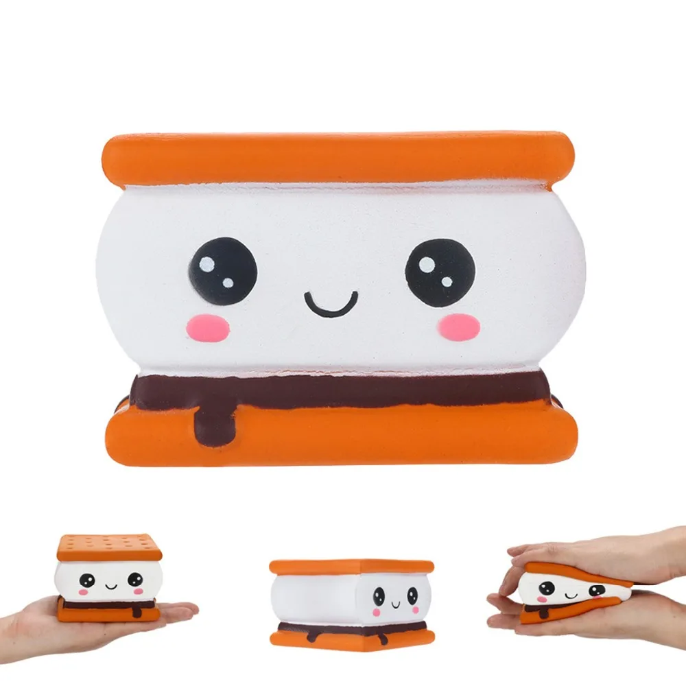 

PU Slow Rising Squeezing Cream Sandwich Biscuits Toy Squishy Scented Cookies Decor Release Stress Gadgets Adults Toys