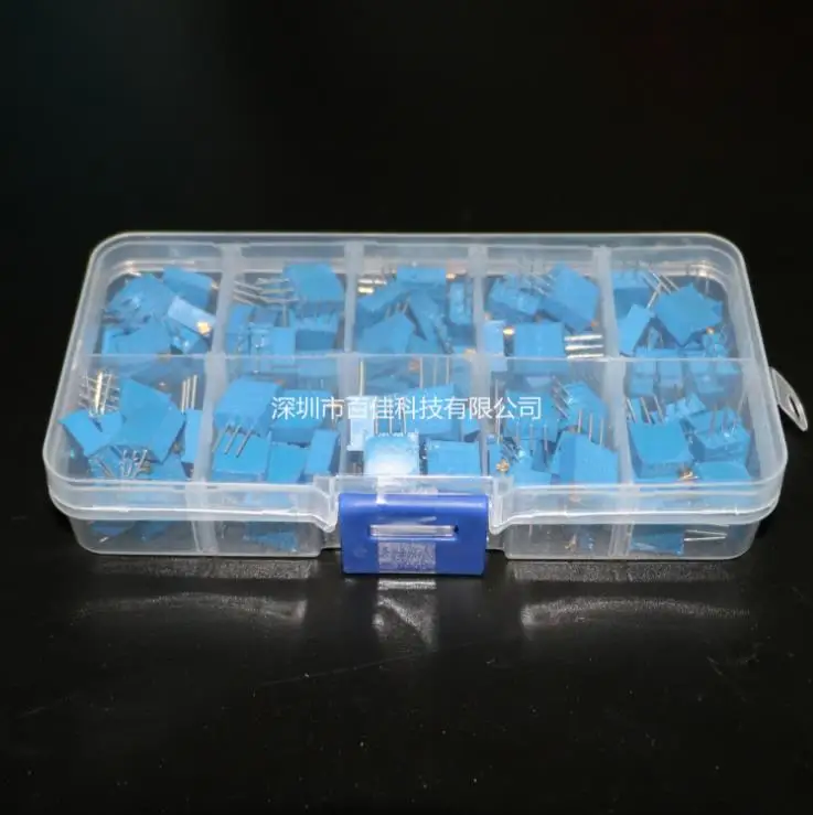 

10 kinds of resistance 3296W precision adjustable resistance set Each 10pcs, a total of 100pcs