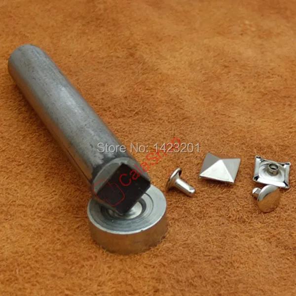 

One Setting Tool + 100 sets 12mm 1/2" Pyramid Rapid Rivet Stud Leather Craft for clothes bag leather F222F3