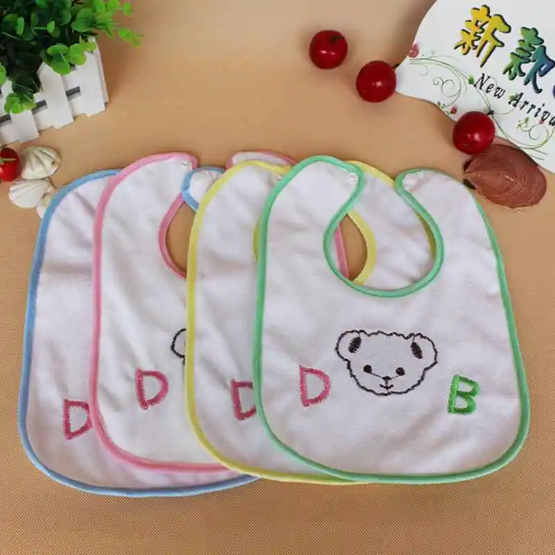 4pcs baby bibs Infant Saliva Towels Newborn Wear Burp Cloths Waterproof